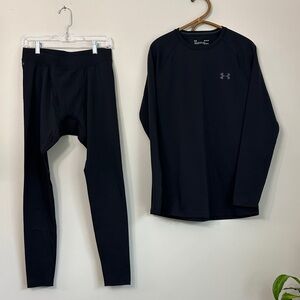 Under Armour Black ColdGear Base 2.0  Fitted Performance Set